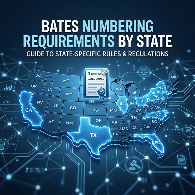 Bates Numbering Requirements by State: A Comprehensive Guide